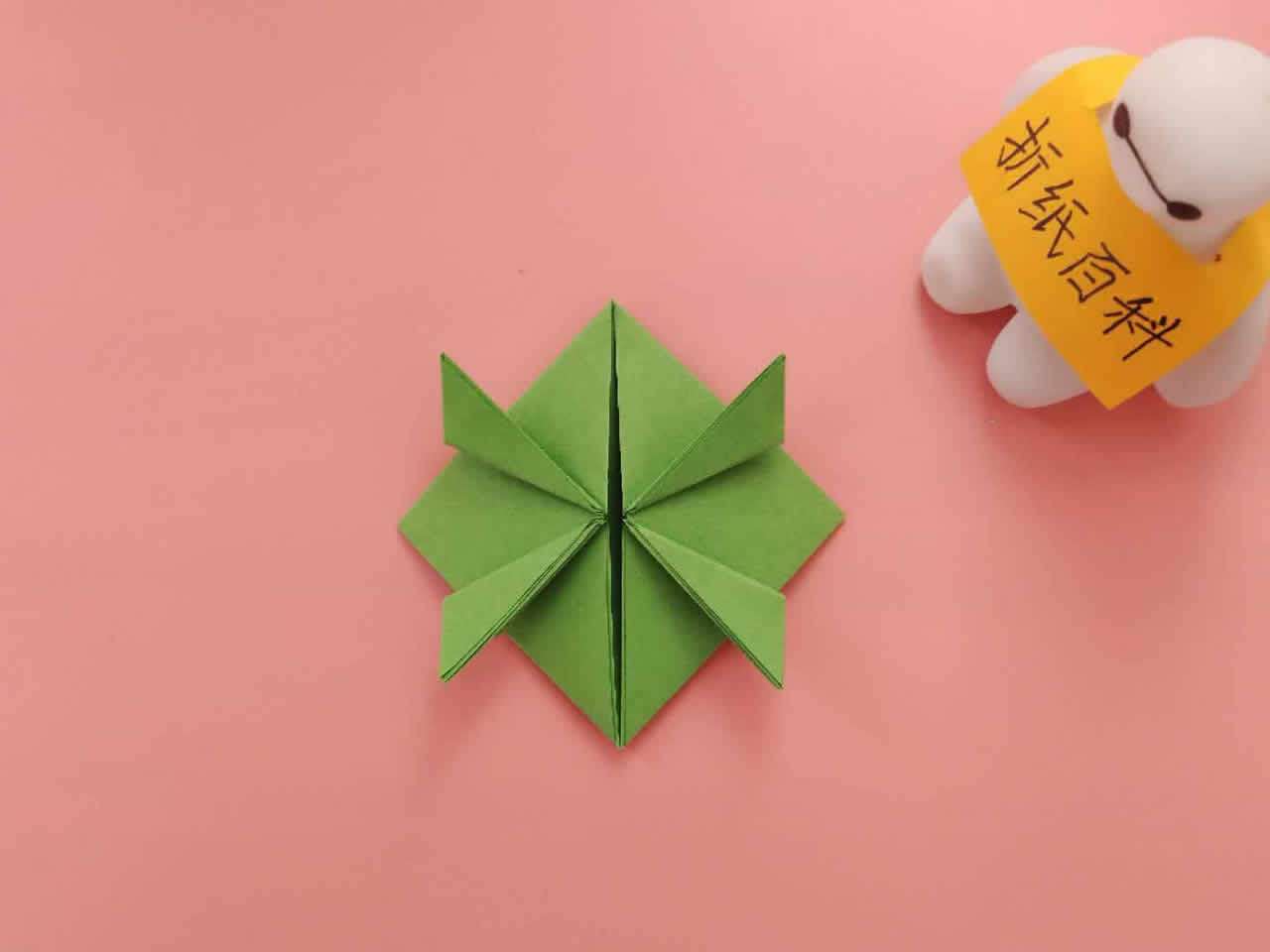 小孩简单的手工折纸方法 小青蛙的折法图片教程╭★肉丁网